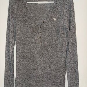 Abercrombie & Fitch Charcoal Henley Shirt
